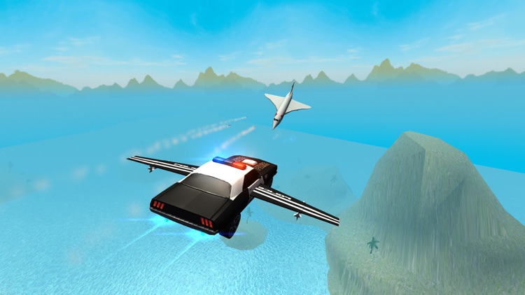 Flying Police Car Driving Simulator Free: Criminal Craft Chase screenshot-0