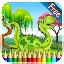 Dinosaur Coloring Book HD 2 -  Drawing and Painting Colorful for kids games free