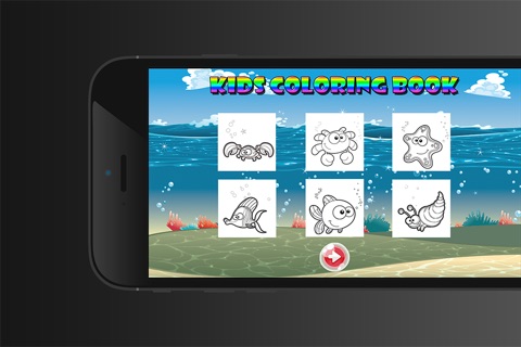 Kids Coloring Book Sea Animals - Educational Learning Game For Kids And Toddler screenshot 2