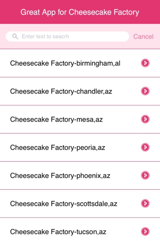 Great App for Cheesecake Factory screenshot 2