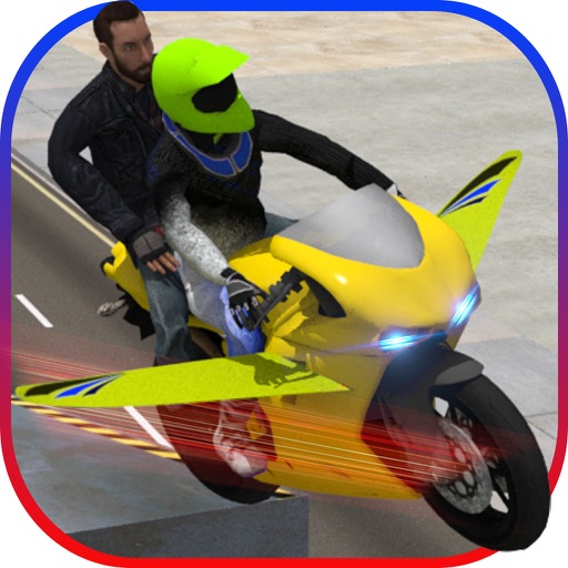 Flying Moto Bike Racing: 3D Motorcycle Driving Pro icon