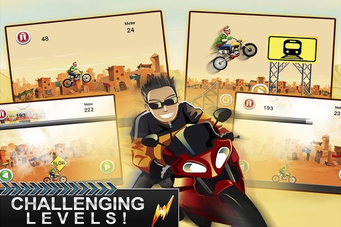 Stick-man Motocross- Stunt Biker Rivals screenshot 2