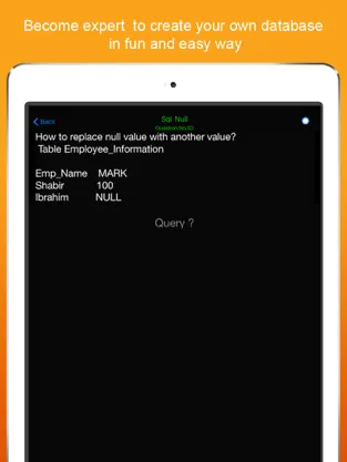 Capture 4 SQL Query - Learn How to create and manage Data Base in SQL! iphone