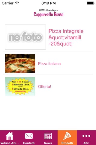 Pizzeria Cappuccetto Rosso screenshot 2
