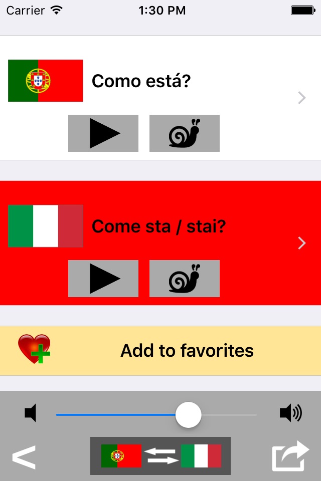 Portuguese / Italian Talking Phrasebook Translator Dictionary - Multiphrasebook screenshot 4