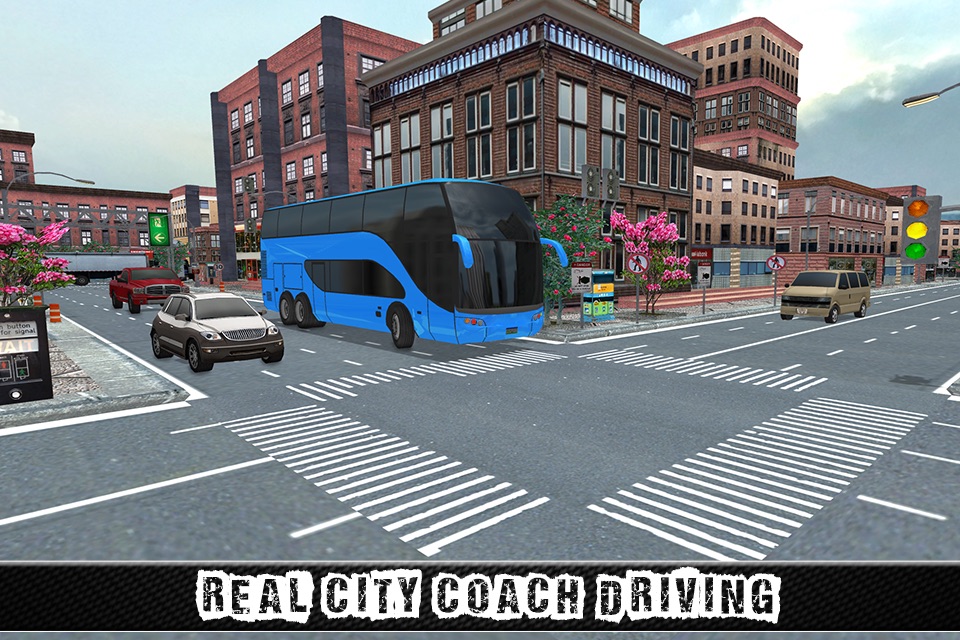 Real City Coach Bus Driver Simulator 3D screenshot 4