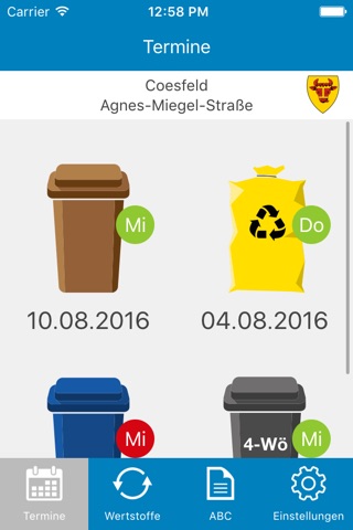 Abfall-App Coesfeld screenshot 2