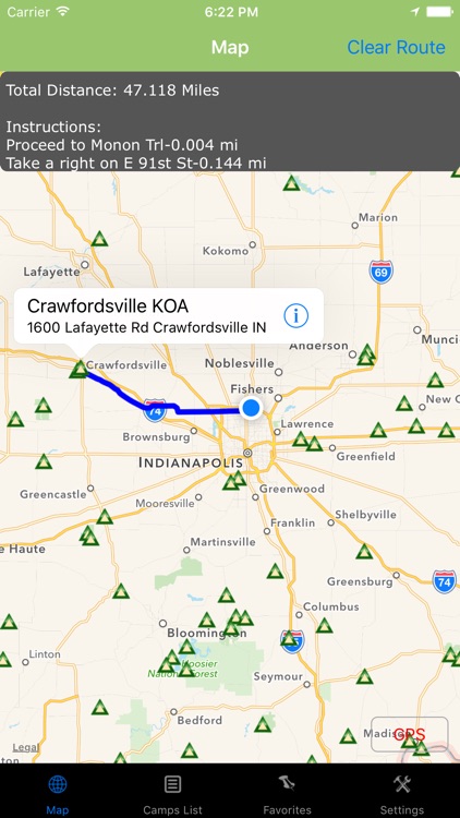 Indiana – Camping & RV spots