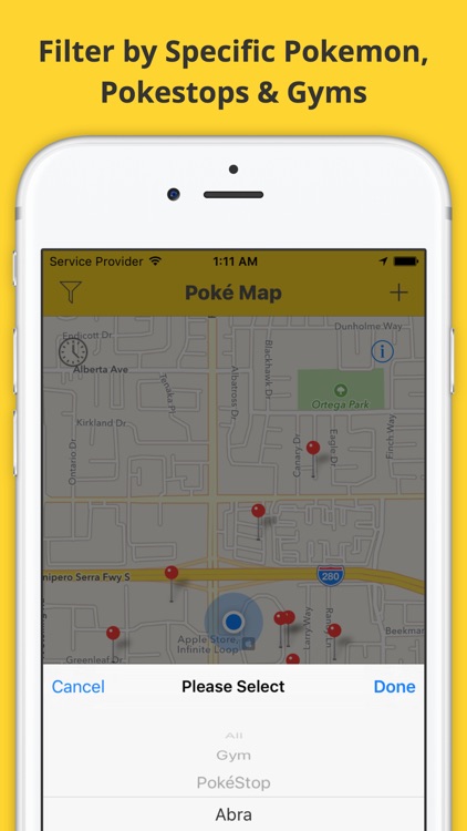 Map Radar - Guide For Pokemon Go: Search, Find and Share Rare Pokemon Location