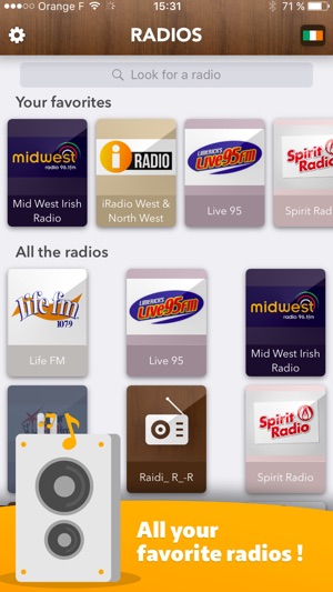 Irish Radio Éireann access all Radios Ir