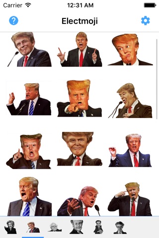 ElectMoji : Election & vote emoji sticker keyboard by Donald Trump, Hillary Clinton, Ted Cruz screenshot 4