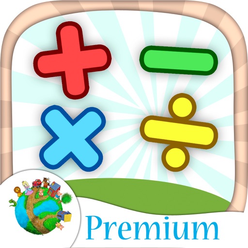 Add, subtract, multiply and divide – funny Math games for kids and children Premium icon