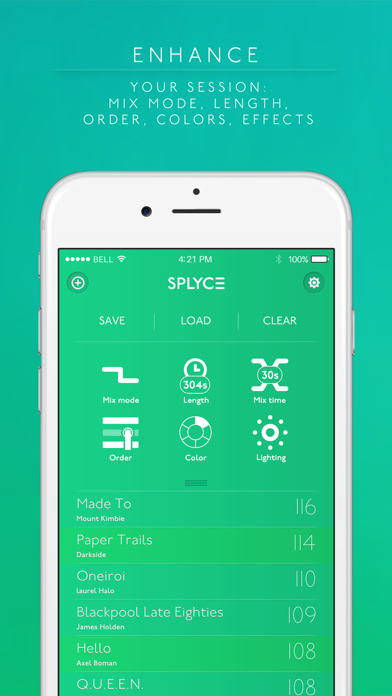 Splyce - fancy music player with audio and visual magical powers screenshot