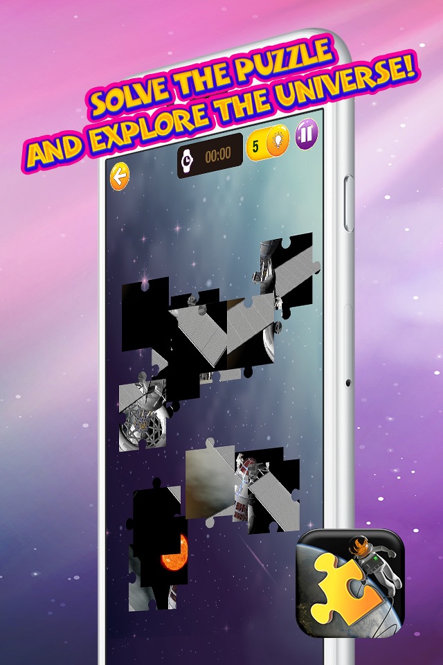 Space Jigsaw Puzzle Free – Science Game for Kids and Adults With Stars & Planets Pic.s screenshot 4
