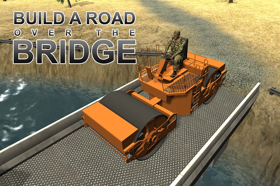 Army Bridge Construction Simulator – Mega machines & cargo crane driving game screenshot 2
