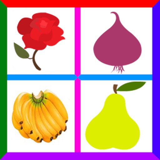 Fruits,Vegetables and Flowers Name Learning Game for your Kids