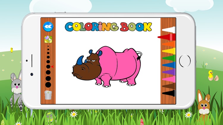 Coloring Book Animals Pages Game for Kindergarten