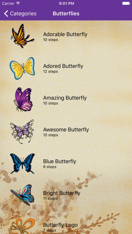 Artist Violet - How to draw Butterflies