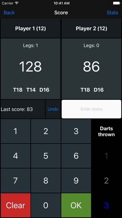 Darts Scoreboard X01