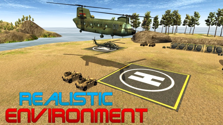 Army Helicopter Relief Cargo Simulator – 3D Commando Apache pilot simulation game screenshot-3