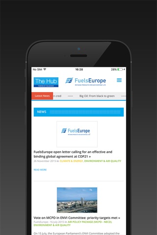 FuelsEurope Mobile Hub screenshot 2