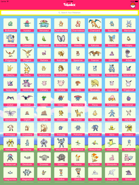 Pokedex for Pokemon Go Screenshots