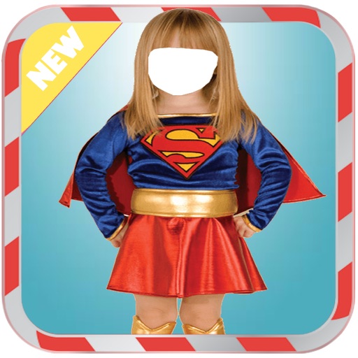 Kids Super Girl Suit New- New Photo Montage With Own Photo Or Camera iOS App