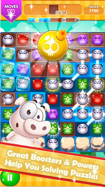 Lovely Pets Garden Mania:Match 3 Free Game