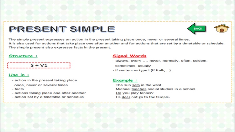 Tenses workout English grammar checker test in use