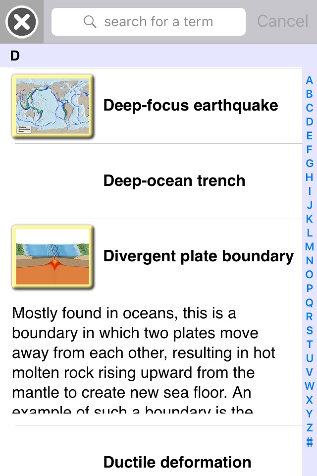Plate Tectonics Visual Glossary and Atlas screenshot 2