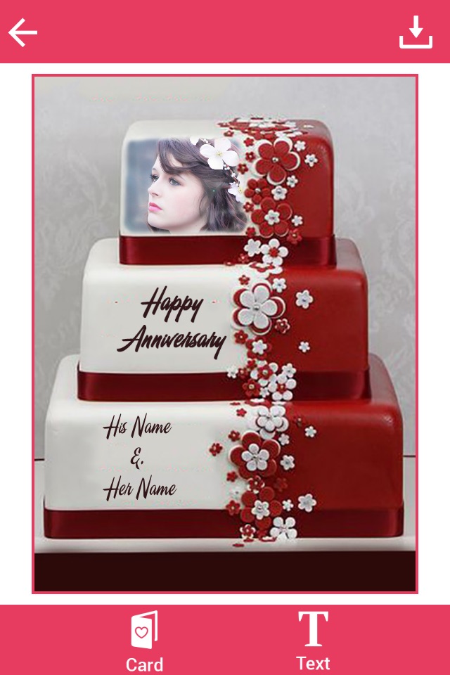 Name and Photo on Anniversary Cake screenshot 2