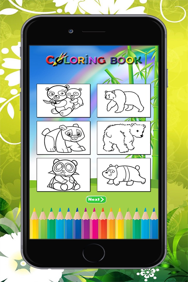 Panda Bear Coloring Book: Learn to Color a Panda, Koala and Polar Bear, Free Games for Children screenshot 3