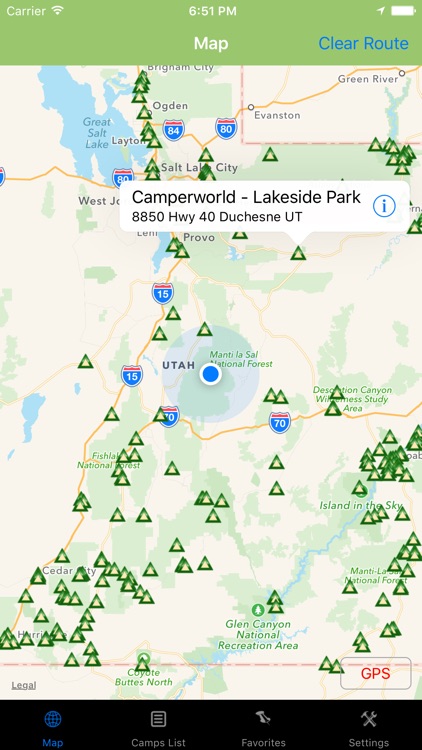 Utah – Camping & RV spots