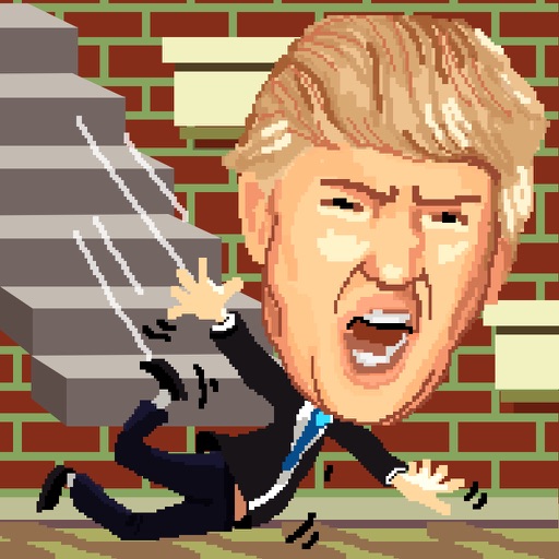 Trump's Stair Climb Race - Donald Trump is on the Run to Jump the Wall 2! iOS App