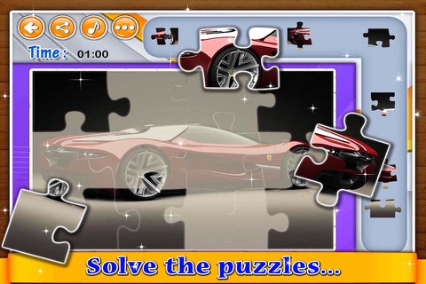 Super Sports Cars - Jigsaw Puzzle for kids screenshot 3