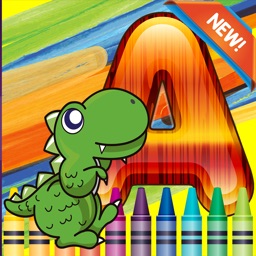 Dinosaur world Alphabet Coloring Book Grade 1-6: coloring pages learning games free for kids and toddlers