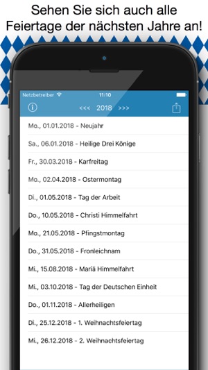 Feiertag Kalender Bayern Pro(圖3)-速報App