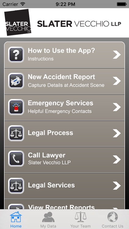 Slater Vecchio Personal Injury Help App