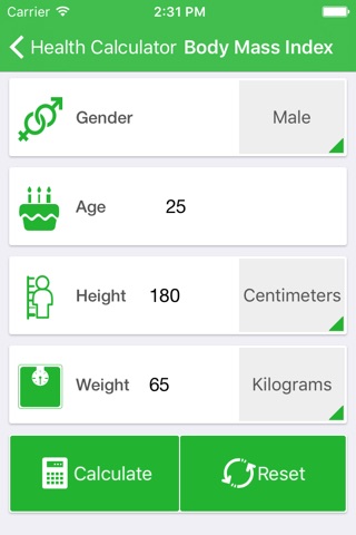 Health calculator: weight, BMI screenshot 4