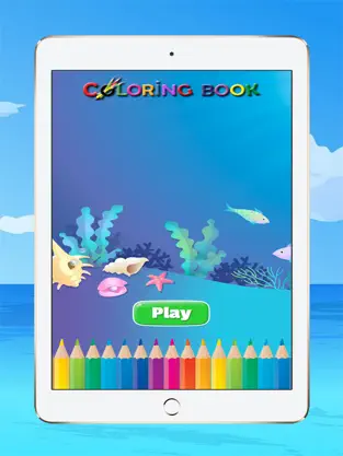 Screenshot 1 Peces para colorear libro para niños: Aprende a colorear un delfín, tiburón, ballena, calamar y más iphone