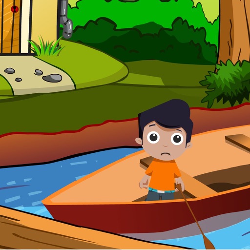 Small Boy Boat Escape Icon