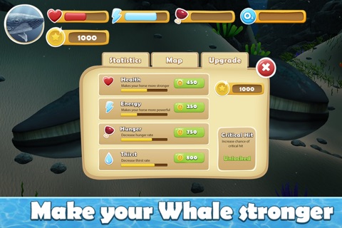 Big Blue Whale Survival 3D Full - Try whale simulator, be ocean animal! screenshot 4