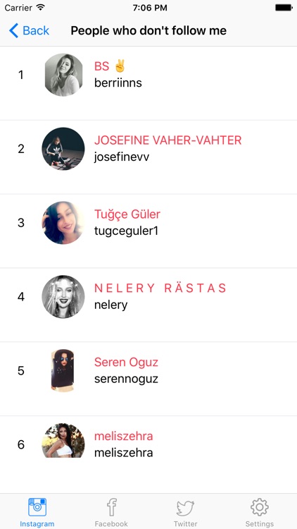 Social Analyser - Detailed follower report