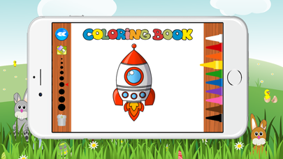 How to cancel & delete World Rocket Coloring Book for Kids Game Free from iphone & ipad 4