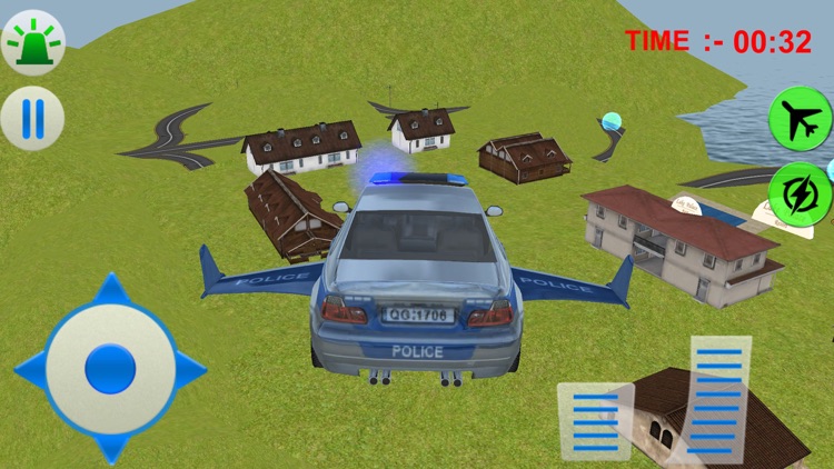 Flying Police Car Simulator 3d games screenshot-4