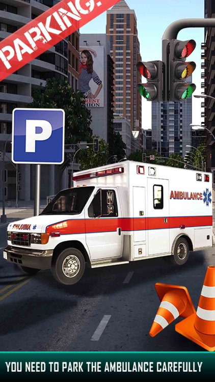 Ambulance Emergency Parking 3D - Real Heavy Car Driving Test Critical Mission