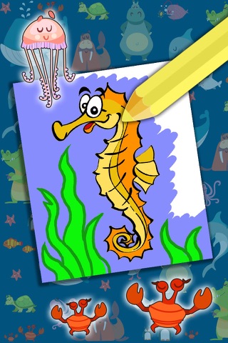 Paint aquatic, sea animal coloring book - Pro screenshot 2