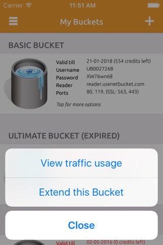 UsenetBucket Control Panel screenshot 4