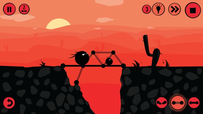 Fat Dots Bridge Builder - Two Dots on The Dangerous Journey