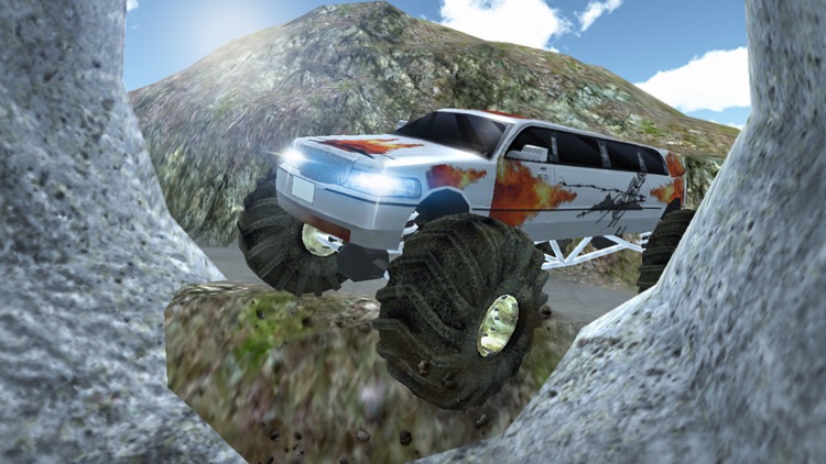 Offroad Limousine Car Driving 3D - A Crazy sports limo truck on hill mountain screenshot-4